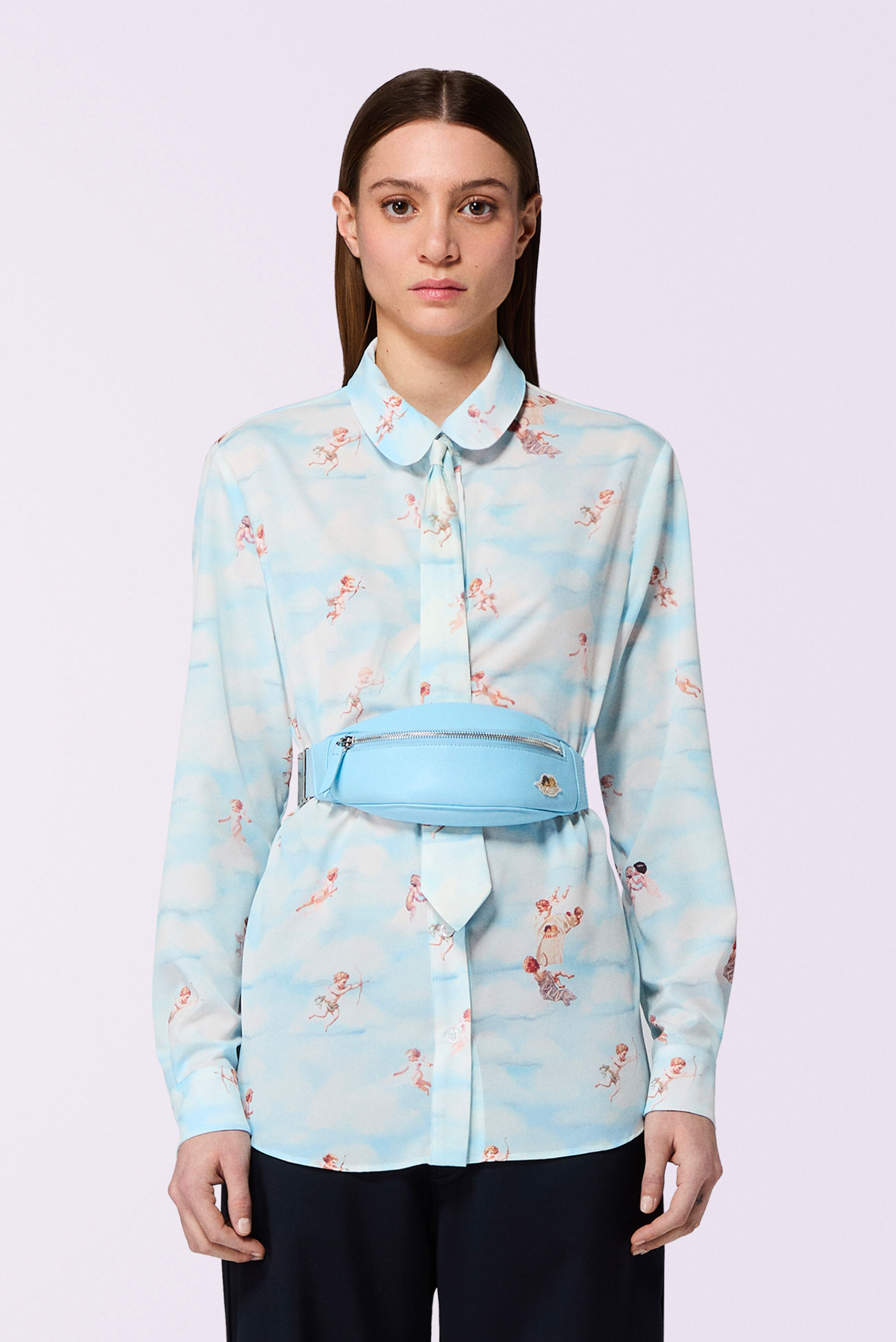 Beatitudo Print Shirt Blue